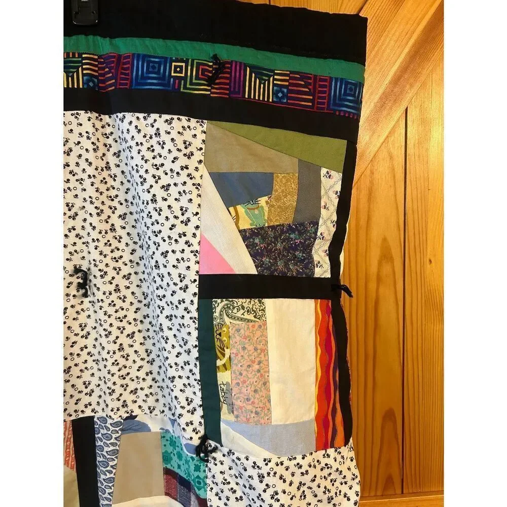 Handmade Quilt Black Backing Maine Coon Cats Winnie The Pooh 77.5x61 READ (5363)